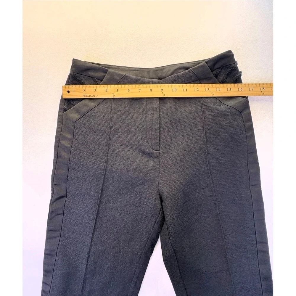 Aje Black Linen Cotton Tuxedo Trousers with Button Ankle Detail 12 Minimalist